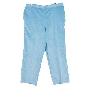 Alfred Dunner Women's Stretch Light Blue Pull-On Pants Size 16 Straight Leg NWOT
